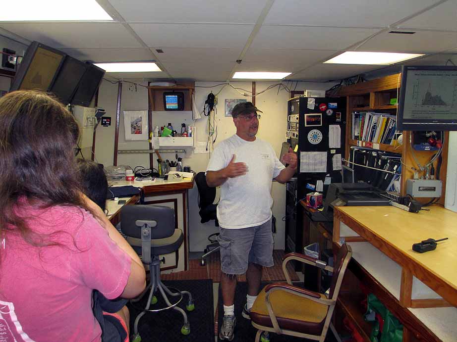 Chief Scientist Marc Frischer welcomes the science party aboard the cruise. 